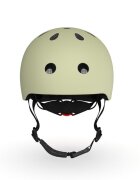 SCOOT AND RIDE Casca de protectie pentru copii cu sistem de reglare magnetic si LED Olive S-M 51-55 cm 3 ani+
