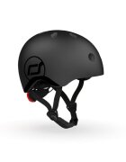 SCOOT AND RIDE Casca de protectie pentru copii sistem de reglare magnetic cu led XXS-S 45-51 cm 1 an+ Black Scoot Ride