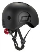 SCOOT AND RIDE Casca de protectie pentru copii sistem de reglare magnetic cu led XXS-S 45-51 cm 1 an+ Black Scoot Ride