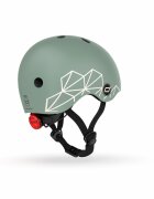 SCOOT AND RIDE Casca de protectie pentru copii sistem de reglare magnetic cu led XXS-S 45-51 cm 1 an+ Green Lines Scoot Ride