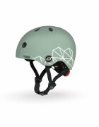 SCOOT AND RIDE Casca de protectie pentru copii sistem de reglare magnetic cu led XXS-S 45-51 cm 1 an+ Green Lines Scoot Ride