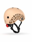 SCOOT AND RIDE Casca de protectie pentru copii sistem de reglare magnetic cu led XXS-S 45-51 cm 1 an+ Leopard Scoot Ride