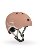 SCOOT AND RIDE Casca de protectie pentru copii sistem de reglare magnetic cu led XXS-S 45-51 cm 1 an+ Mocha Scoot Ride