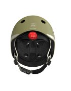 SCOOT AND RIDE Casca de protectie pentru copii sistem de reglare magnetic cu led XXS-S 45-51 cm 1 an+ Olive Scoot Ride