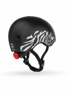 SCOOT AND RIDE Casca de protectie pentru copii sistem de reglare magnetic cu led XXS-S 45-51 cm 1 an+ Zebra Scoot Ride