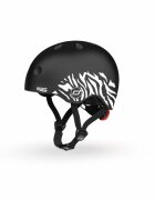 SCOOT AND RIDE Casca de protectie pentru copii sistem de reglare magnetic cu led XXS-S 45-51 cm 1 an+ Zebra Scoot Ride