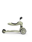 SCOOT AND RIDE Trotineta copii cu sezut transformabila 2 in 1 HighwayKick 1 Olive 1-5 ani pana la 50 kg Scoot Ride