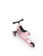 SCOOT AND RIDE Trotineta copii cu sezut transformabila 2 in 1 HighwayKick 1 Rose 1-5 ani pana la 50 kg Scoot Ride