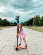 SCOOT AND RIDE Trotineta copii pliabila reglabila roti luminoase Highwaykick 3 Led Peach 3-6 ani pana la 50 kg Scoot Ride