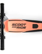 SCOOT AND RIDE Trotineta copii pliabila reglabila roti luminoase Highwaykick 5 Led Peach 5 ani + pana la 80 kg Scoot Ride