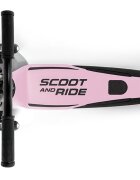 SCOOT AND RIDE Trotineta pentru copii Highwaykick 5 Led Rose pliabila reglabila roti led greutate suportata 80 kg