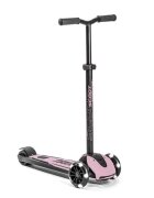 SCOOT AND RIDE Trotineta pentru copii Highwaykick 5 Led Rose pliabila reglabila roti led greutate suportata 80 kg