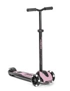SCOOT AND RIDE Trotineta pentru copii Highwaykick 5 Led Rose pliabila reglabila roti led greutate suportata 80 kg