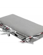 Sensillo Aparatoare pentru patut Waffle Mice Grey 180x30cm cu doua fete din bumbac umplutura antialergicaprindere cu panglici