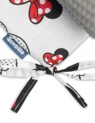 Sensillo Aparatoare pentru patut Waffle Mice Grey 180x30cm cu doua fete din bumbac umplutura antialergicaprindere cu panglici