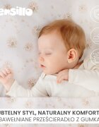 Sensillo Cearceaf imprimat Ballerina Pink pentru saltea copii 120x60 cmbanda elastica de fixarematerial din bumbac 100