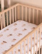 Sensillo Cearceaf imprimat Ballerina Pink pentru saltea copii 120x60 cmbanda elastica de fixarematerial din bumbac 100