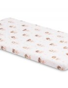 Sensillo Cearceaf imprimat Ballerina Pink pentru saltea copii 120x60 cmbanda elastica de fixarematerial din bumbac 100