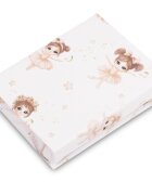 Sensillo Cearceaf imprimat Ballerina Pink pentru saltea copii 120x60 cmbanda elastica de fixarematerial din bumbac 100