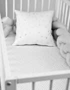 Sensillo Cearceaf imprimat Dots pentru saltea copii 120x60 cmbanda elastica de fixarematerial din bumbac 100