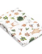 Sensillo Cearceaf imprimat Forest pentru saltea copii 120x60 cmbanda elastica de fixarematerial din bumbac 100