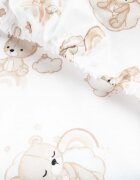 Sensillo Cearceaf imprimat Rainbow Teddy pentru saltea copii 120x60 cmbanda elastica de fixarematerial din bumbac 100