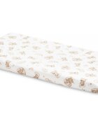 Sensillo Cearceaf imprimat Rainbow Teddy pentru saltea copii 120x60 cmbanda elastica de fixarematerial din bumbac 100