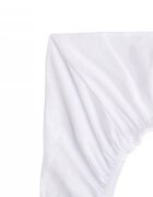 Sensillo Cearceaf pentru saltea de patutlandou copii 90x40cmdin bumbac jersey cu elastic roata Alb