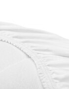 Sensillo Cearceaf pentru saltea landou copii Alb 75x35 cm cu elastic roatacontinut fibre din bambuslavabil 40grade