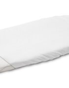 Sensillo Cearceaf pentru saltea landou copii Alb 75x35 cm cu elastic roatacontinut fibre din bambuslavabil 40grade