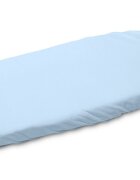 Sensillo Cearceaf pentru saltea landou copii Blue 75x35 cm cu elastic roatacontinut fibre din bambuslavabil 40grade