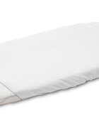 Sensillo Cearceaf pentru saltea landou copii Jersey Alb 75x35 cm din bumbac cu elastic roatalavabil 40grade