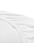 Sensillo Cearceaf pentru saltea landou copii Jersey Alb 75x35 cm din bumbac cu elastic roatalavabil 40grade