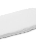 Sensillo Cearceaf pentru saltea landou copii Jersey Alb 75x35 cm din bumbac cu elastic roatalavabil 40grade
