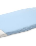 Sensillo Cearceaf pentru saltea landou copii Jersey Blue 75x35 cm din bumbac cu elastic roatalavabil 40grade