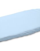 Sensillo Cearceaf pentru saltea landou copii Jersey Blue 75x35 cm din bumbac cu elastic roatalavabil 40grade