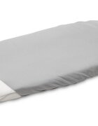 Sensillo Cearceaf pentru saltea landou copii Jersey Gri 75x35 cm din bumbac cu elastic roatalavabil 40grade