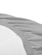 Sensillo Cearceaf pentru saltea landou copii Jersey Gri 75x35 cm din bumbac cu elastic roatalavabil 40grade