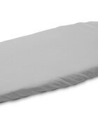 Sensillo Cearceaf pentru saltea landou copii Jersey Gri 75x35 cm din bumbac cu elastic roatalavabil 40grade