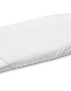 Sensillo Cearceaf pentru saltea landou copii Terry Alb 75x35 cm cu elastic roatalavabil 40gradematerial terry din bumbac