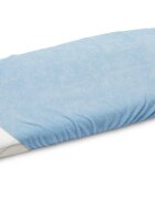 Sensillo Cearceaf pentru saltea landou copii Terry Blue 75x35 cm cu elastic roatalavabil 40gradematerial terry din bumbac