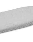 Sensillo Cearceaf pentru saltea landou copii Terry Gri 75x35 cm cu elastic roatalavabil 40gradematerial terry din bumbac