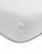 Sensillo Cearsaf din bumbac Jersey Deluxe Alb 120x60 cm cu elastic roata