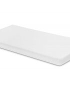 Sensillo Cearsaf din bumbac Jersey Deluxe Alb 120x60 cm cu elastic roata