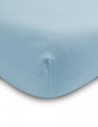 Sensillo Cearsaf din bumbac Jersey Deluxe Blue 120x60 cm cu elastic roata