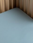 Sensillo Cearsaf din bumbac Jersey Deluxe Blue 120x60 cm cu elastic roata