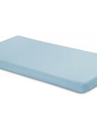 Sensillo Cearsaf din bumbac Jersey Deluxe Blue 120x60 cm cu elastic roata