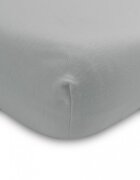 Sensillo Cearsaf din bumbac Jersey Deluxe Gri 120x60 cm cu elastic roata