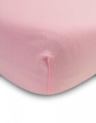 Sensillo Cearsaf din bumbac Jersey Deluxe Roz 120x60 cm cu elastic roata
