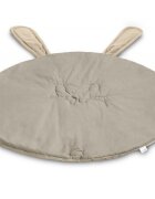Sensillo Covoras din catifea cu doua fete pentru camera copii diametru 90cm Velvet Bunny Beige